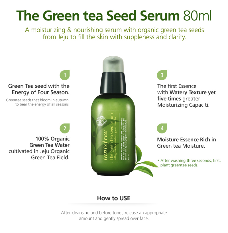 ผลการค้นหารูปภาพสำหรับ innisfree the green tea seed serum